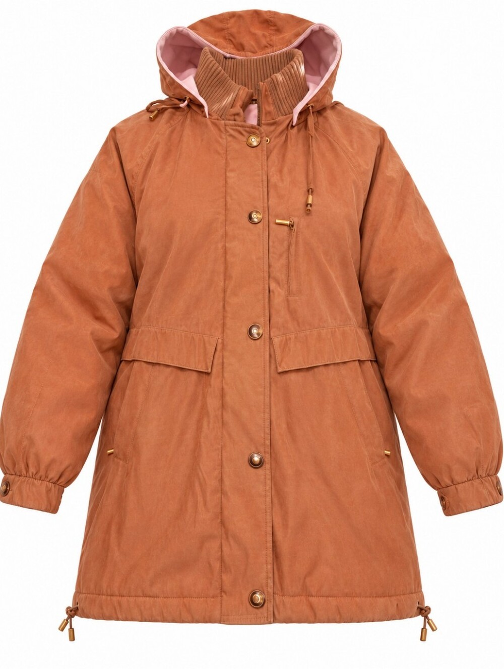 White Stag Brown/Tan Hooded Trench Coat